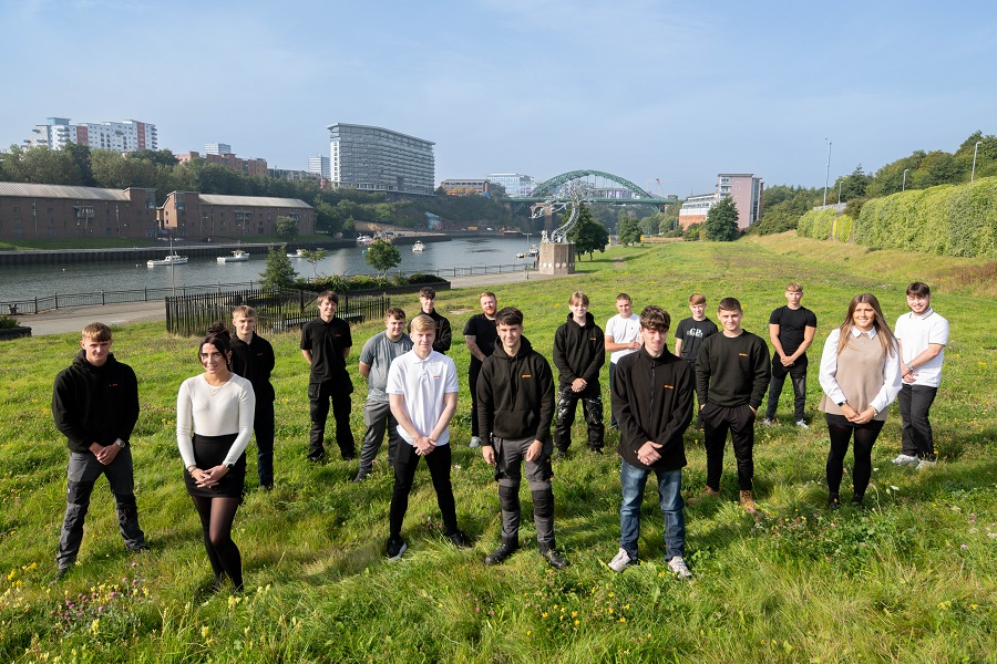 Apprentices from 2023 on Sunderland river