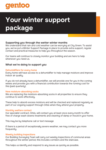 Screenshot of branded leaflet with text on