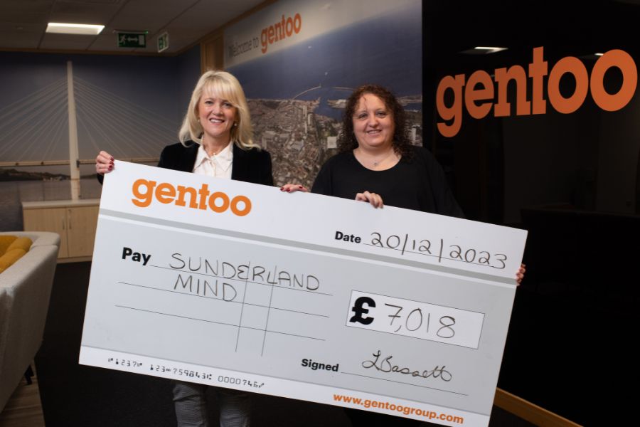 (L-R) Louise Bassett, Chief executive at Gentoo, Leigh Ann Thomson, Operational Development Manager at Sunderland Mind
