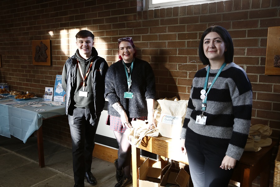 Gentoo colleague with two representatives from the launch event